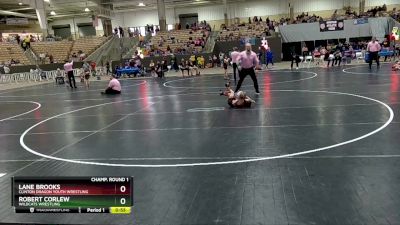 50 lbs Champ. Round 1 - Lane Brooks, Clinton Dragon Youth Wrestling vs Robert Corlew, Wildcats Wrestling