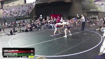 160 lbs Round 4 (6 Team) - Bronson Lopez, Kansas Copperhead vs Coda Fladeland, North Dakota 2