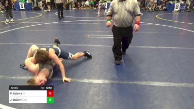 105 lbs Quarterfinal - Porter Adams, St. Paris Graham vs Jacob Baker, Roughhouse