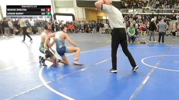 120 lbs Round Of 16 - Mason Sheltra, Colchester vs Logan Barry, Scituate RI