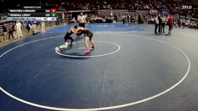 D 1 120 lbs Cons. Round 4 - Brayden Lobrano, Parkway vs Kendall LeRay, C.E. Byrd