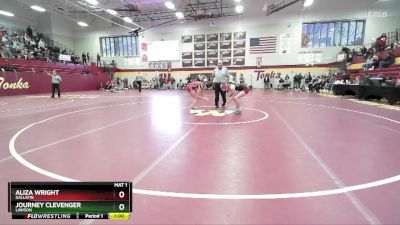 120 lbs Cons. Round 3 - Journey Clevenger, LAWSON vs Aliza Wright, GALLATIN