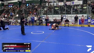 130 lbs Quarterfinal - Landon Weidler, IL vs Jimmy Milder, IA