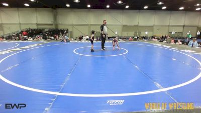 40 lbs Rr Rnd 5 - Khalia Naifeh, Super Girls K-6 Blue vs Maesa Brigge, Mojo K-6