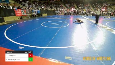 76 lbs Round Of 32 - Czarlie Diffee, Mountain Wrestling vs Brylan Mcgonigal, Cleveland Take Down Club