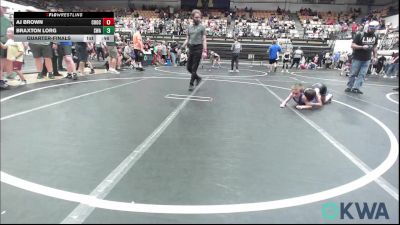 58-61 lbs Quarterfinal - Aj Brown, Choctaw Ironman vs Braxton Lorg, Shelton Wrestling Academy