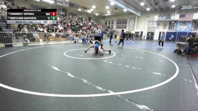 100 lbs Champ. Round 2 - Breylene Bautista, Temescal Canyon vs Kimberly Ortega, Rubidoux