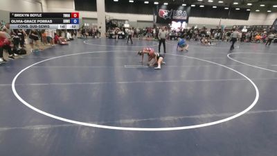 110 lbs Cons. Sub-semis - Brekyn Boyle, Threestyle Wrestling Of Oklahoma vs Olivia-Grace Porras, Savage House Wrestling Club
