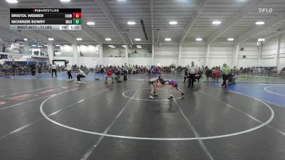 71 lbs Quarterfinal - Bristol Webber, Farmington vs McKenzie Bowry, Milo WC