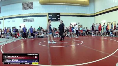 190 lbs Cons. Round 2 - Elijah Oberle, Contenders Wrestling Academy vs Mason Grubb, Bloomington South Wrestling Club