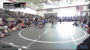 88 lbs Rr Rnd 2 - Gunner Leverich, Cushing vs Connor Freeman, Cowboy Wrestling Club