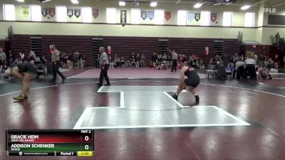 190 lbs Round 3 - Addison Schenker, Osage vs Gracie Heim, West Delaware