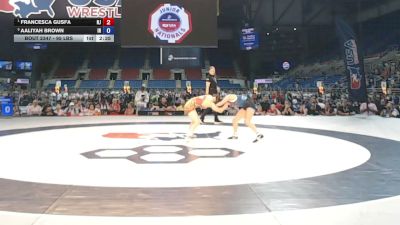 95 lbs Semis - Francesca Gusfa, New Jersey vs Aaliyah Brown, Indiana