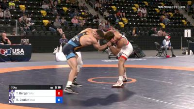 70 kg Consolation - Tyler Berger, CAL/TMWC vs Ryan Deakin, WILD/TMWC