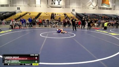 86 lbs Cons. Semi - Landon Kroup, Johnstown Pee Wee Wrestling Club vs Dylan Kerrick, Penn Yan Wrestling Club