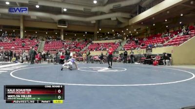 80 lbs Cons. Round 5 - Waylon Miller, Greater Heights Wrestling vs Kale Schuster, Ogden`s Outlaws