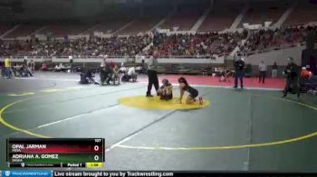 107 lbs Quarterfinal - Opal Jarman, Mesa vs Adriana A. Gomez, Basha