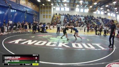 130 lbs Champ. Round 1 - Isabel Álvarez, VHWC vs Gabriella Sergi, North Side Wrestling