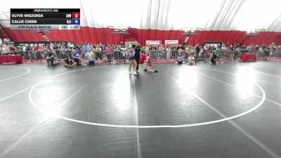 125 lbs 5th Place Match - Olyve Wiezorek, Lady Bulldog WC vs Callie Chism, Illinois