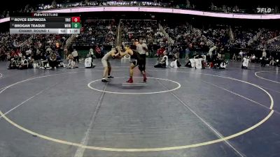 3A 150 lbs Champ. Round 1 - Royce Espinoza, Triton vs Brogan Teague, West Iredell High School