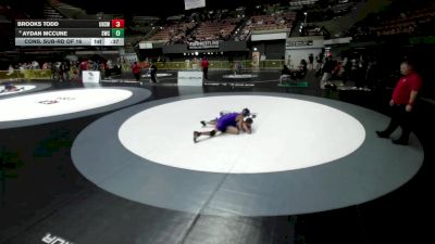 113 lbs Cons. Sub-rd Of 16 - Aydan McCune, Sunnyvale Wrestling Club vs Brooks Todd, Ukiah High School Wrestling