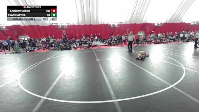 12U Boys - 86 lbs Champ. Round 2 - Landon Green, Hartford Wrestling Club vs Evan Happel, Immortal Athletics WC