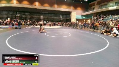 73-75 lbs Round 1 - David Ortiz, Ceres Pups Wrestling Club vs Logan Coombs, Yerington Lions Wrestling Club