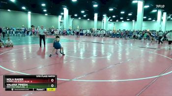 100 lbs Placement (16 Team) - Valeria Pineda, Iron Lion Wrestling vs Nola Rager, Florida Red Black & Blue