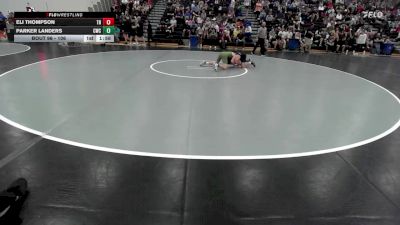 106 lbs Champ. Round 2 - Parker Landers, Carroll Wrestling Club vs Eli Thompson, The Hideout
