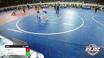 67 lbs Semifinal - Kaden Hall, Team Guthrie Youth Wrestling vs Logan Johnson, High Ground Wrestling