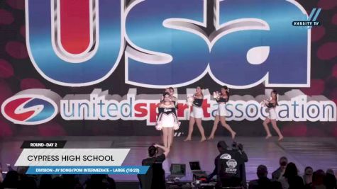 Cypress High School - JV Song/Pom Intermediate -- Large (10-23) [2023 JV Song/Pom Intermediate -- Large (10-23) Day 2] 2023 USA Spirit & Junior Nationals/Collegiate Championships