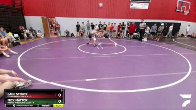 105 lbs Round 3 (6 Team) - Sage Stoute, Louisianimals Black vs Nick Mattox, Pirate Wrestling Club