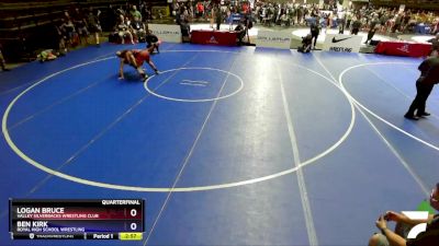 175 lbs Quarterfinal - Logan Bruce, Valley Silverbacks Wrestling Club vs Ben Kirk, Royal High School Wrestling