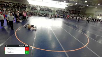 92 lbs Quarterfinal - Preston Hall, Sublime Wrestling Academy vs Trey Swaggy Fowkes, JWC