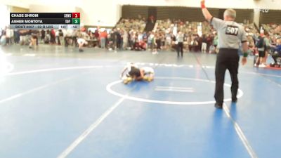 52-B lbs Quarterfinal - Chase Shrom, Shore Elite Wrestling Club vs Asher Montoya, Top Rank Hammers