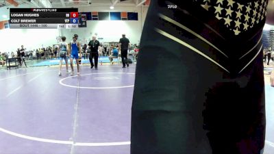 100 lbs 5th Place Match - Logan Hughes, Hanover Hawkeye vs Colt Brewer, Virginia Team Predator