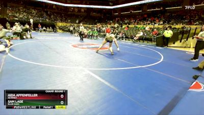 140 Class 1 lbs Champ. Round 1 - Sam Lage, Blair Oaks vs Aida Appenfeller, Kearney