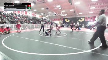 110 lbs Champ. Round 1 - Elyana Valdez, Hesperia vs Lily Garcia, Torrance