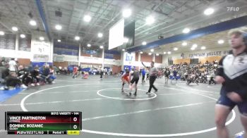 144 lbs Cons. Semi - Dominic Bozanic, Gilroy vs Vince Partington, Cypress