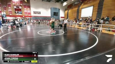 120 lbs Quarterfinal - Ayden Corona, Lincoln Middle School vs Tejeo Scheeler, Rocky Mountain Middle School