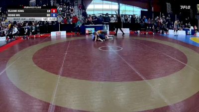 53kg Cons. Round 1 - Elaine King, Saskatoon Junior Huskies vs Rose Wu, Cowichan Valley Wrestling Club