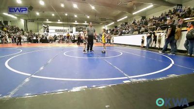 58 lbs Quarterfinal - Thomas Sandlin, Vian Wrestling Club vs Killian Harbaugh, Black Fox Wrestling Club