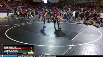 96 lbs Champ. Round 1 - Cooper Butler, Widefield Wrestling Club vs Kage Hartman, Junior Cougar Wrestling Club