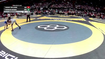 D1-132 lbs Semifinal - Huggy Williams, Olen. Liberty vs Khimari Manns, St. Edward