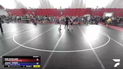 119 lbs Round 1 - Zoe Ruhland, Jefferson Wrestling Club vs Jadah Thiede, Cadott Wrestling Club