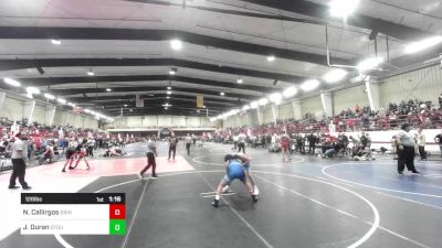 126 lbs Quarterfinal - Noah Callirgos, Grindhouse Wrestling Club vs Juaquin Duran, Stout Wr Acd