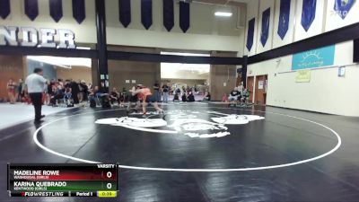 145lbs Cons. Round 2 - Madeline Rowe, Washougal (Girls) vs Karina Quebrado, Kentwood (Girls)