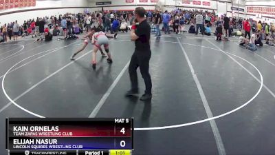 119 lbs Round 2 - Kain Ornelas, Team Zapas Wrestling Club vs Elijah Nasur, Lincoln Squires Wrestling Club