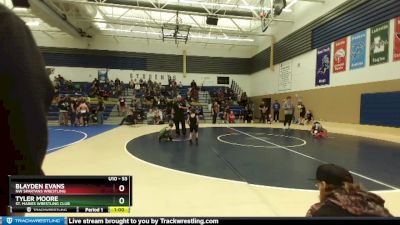 53 lbs Round 3 - Tyler Moore, St. Maries Wrestling Club vs Blayden Evans, NW Spartans Wrestling