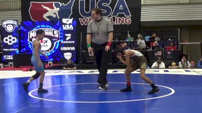 10U Boys - 67 lbs Champ. Round 2 - Wyatt Bullock, South Side Wrestling Club vs Jalen Alejos, Michigan Premier WC